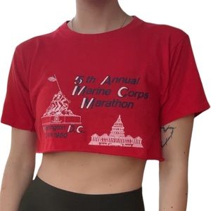 Marine Corps Marathon Baby Tee ❤️ 80s Screen Star Tag